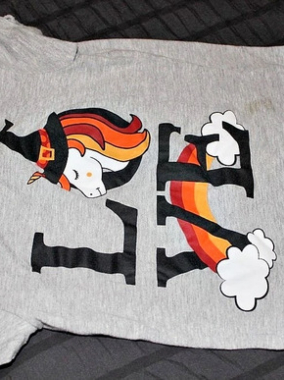 Bobby Brooks Girls Graphic Tee Gray Size Small